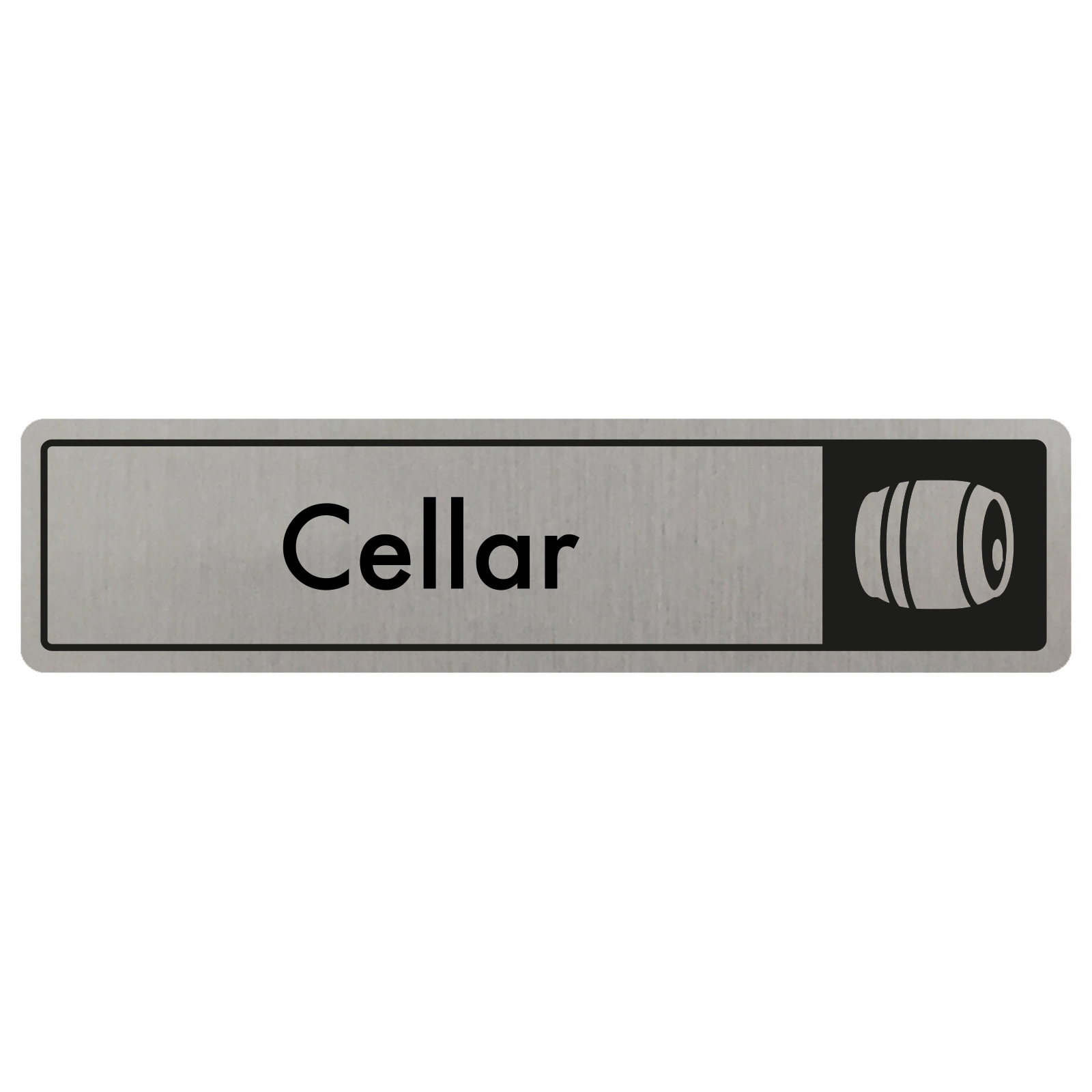 Cellar Door Sign - Black on Silver