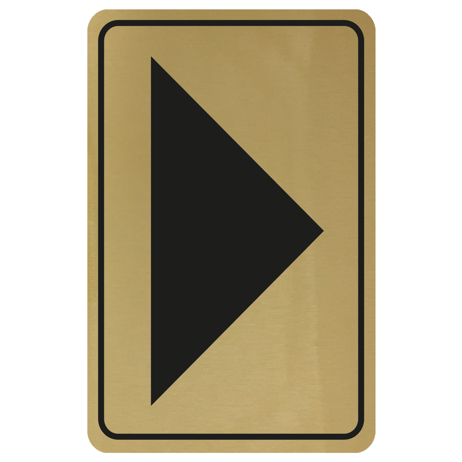 Large Arrow Door Sign - Black on Gold