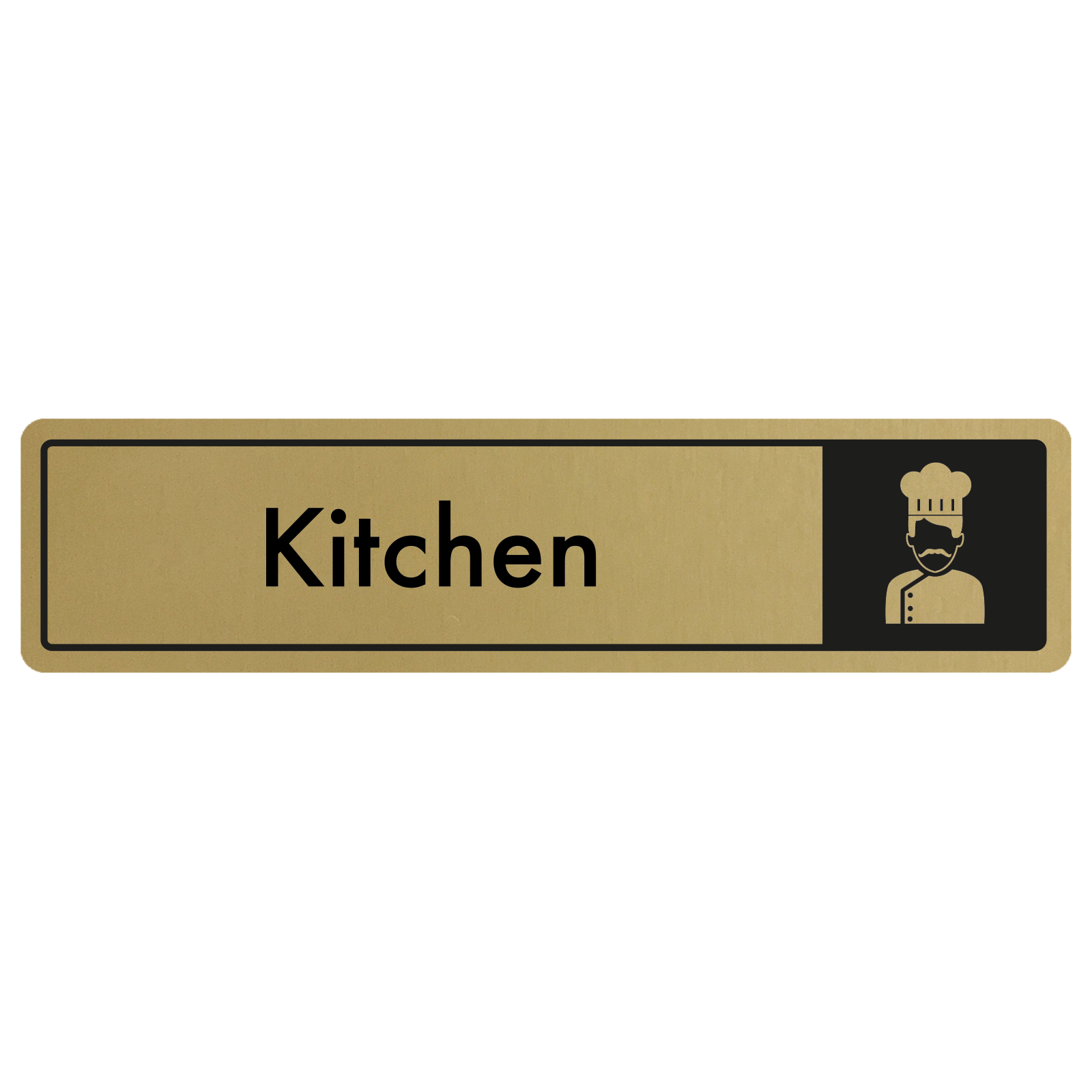 Kitchen Door Sign - Black on Gold