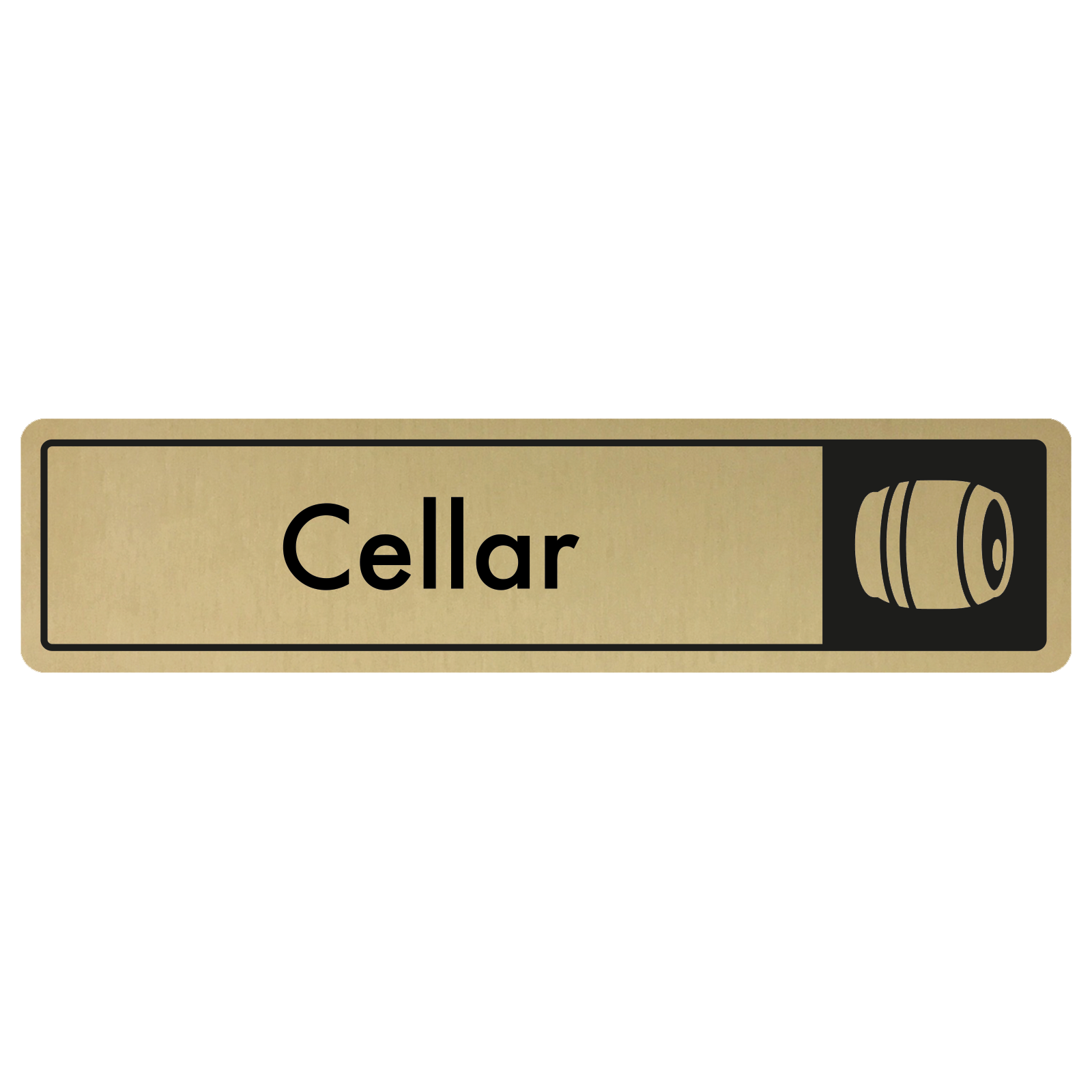 Cellar Door Sign - Black on Gold