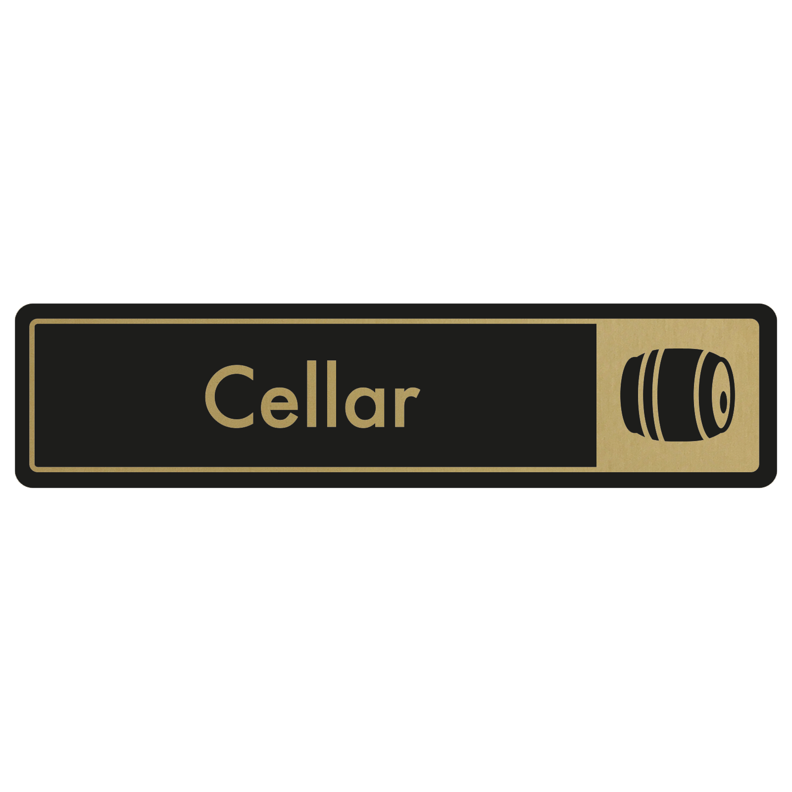 Cellar Door Sign - Gold on Black