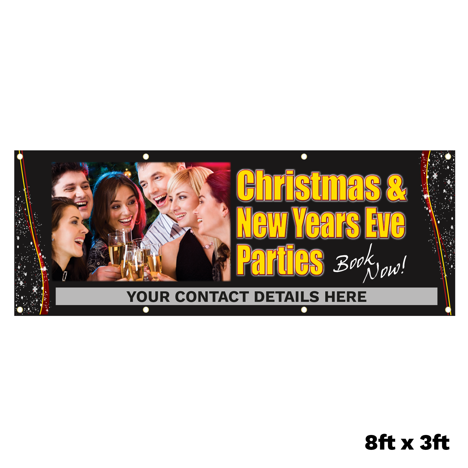 Personalised Christmas and New Years Eve Party Advertising