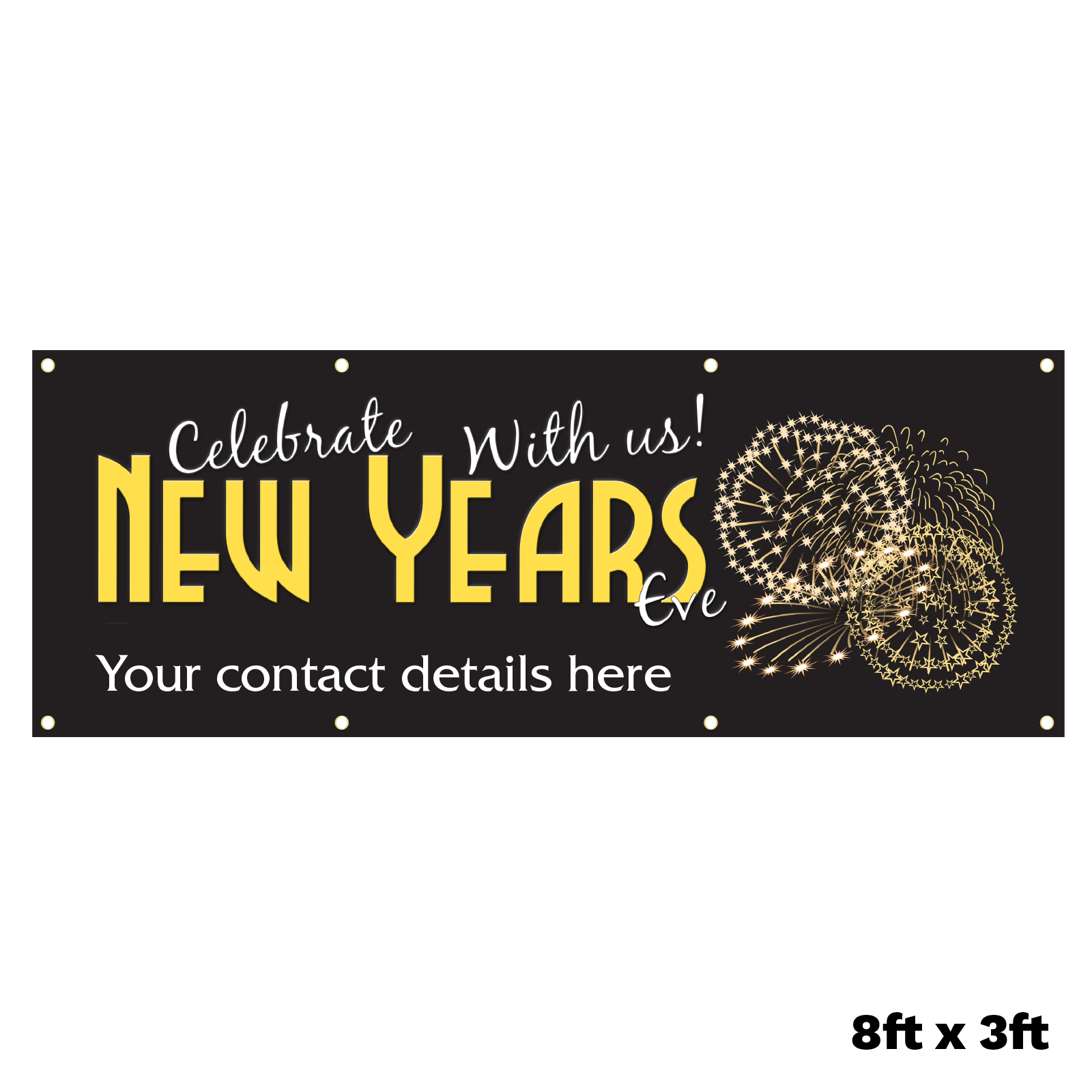 Personalised New Year Party Banners, Tickets Now Available PVC Banner