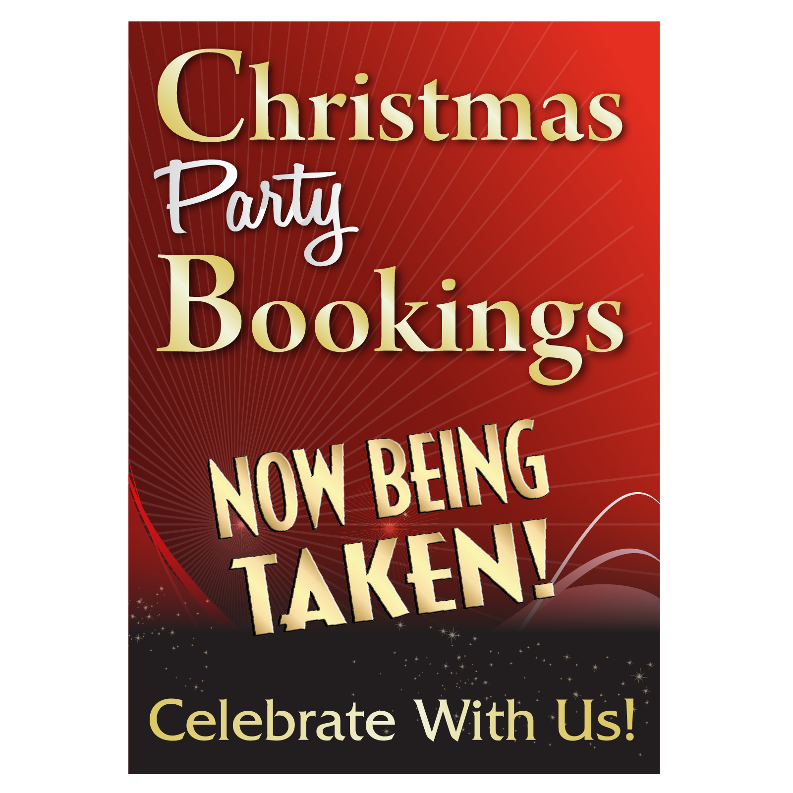 Christmas Party Booking Poster
