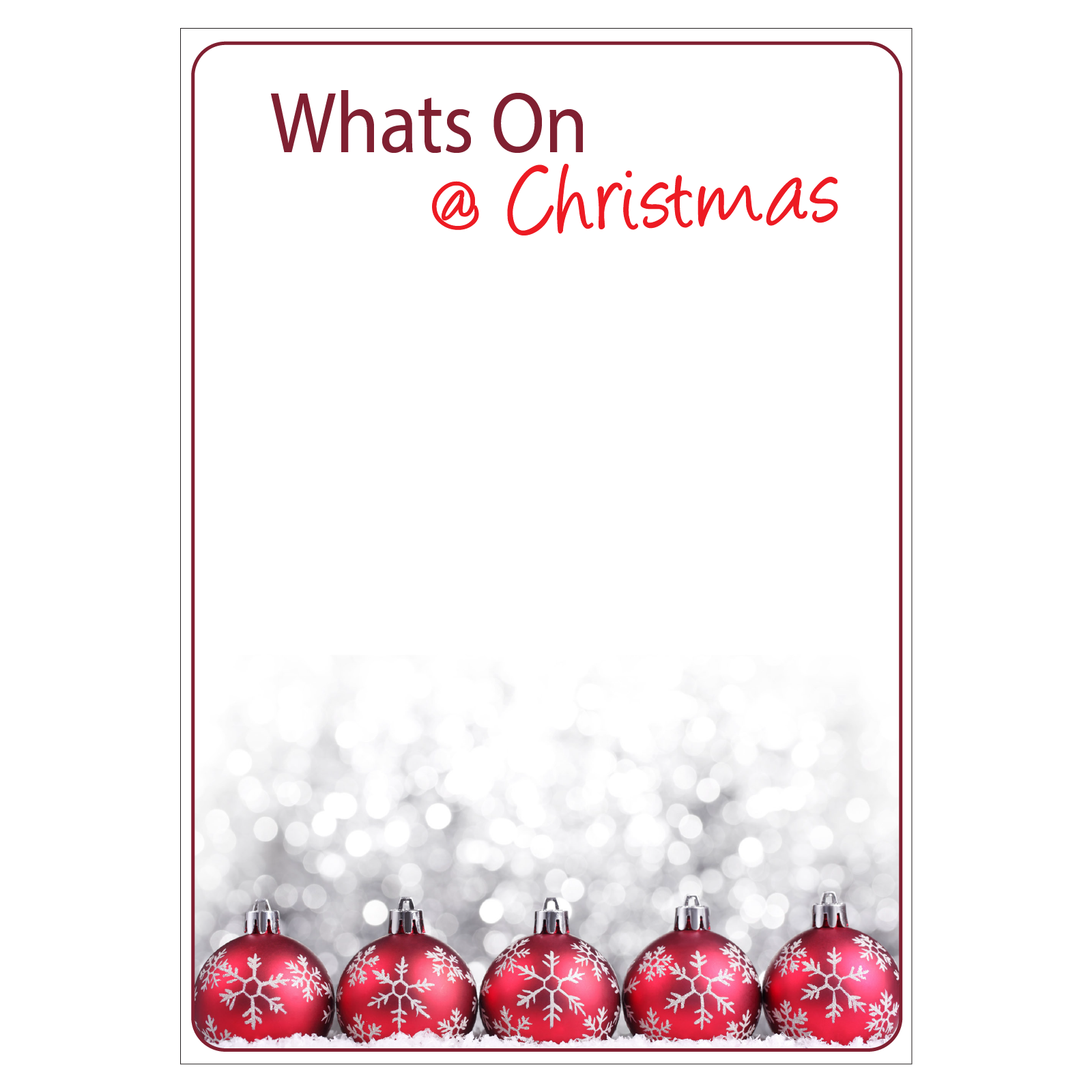 Writeable Christmas Poster