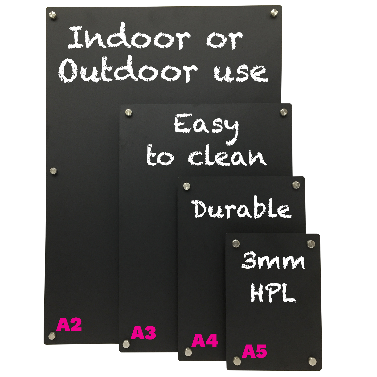 HPL Chalkboard Panels with Wall Stand-offs