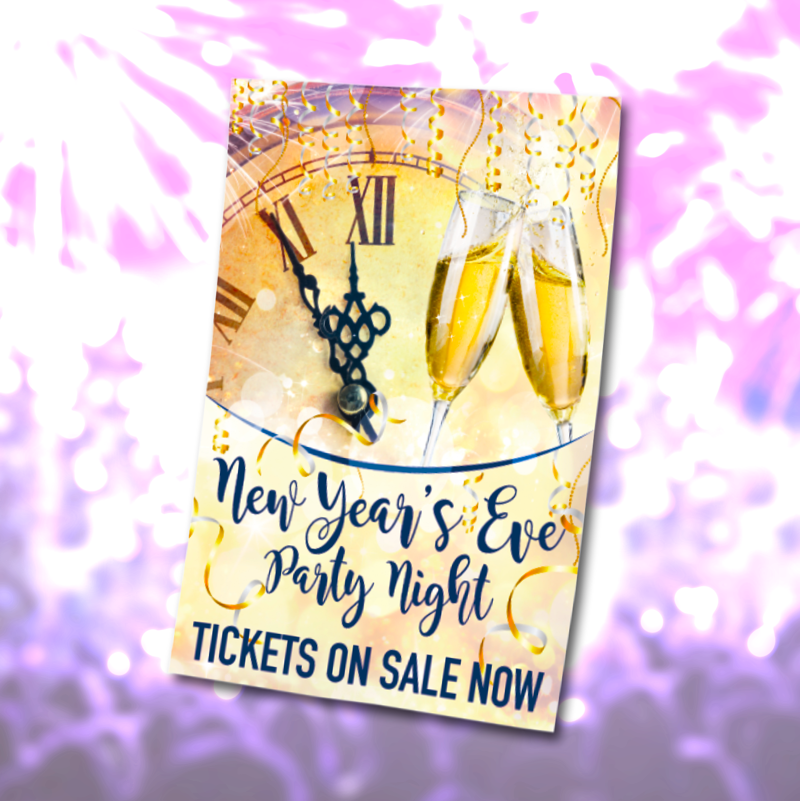 Tickets on Sale New Year Poster