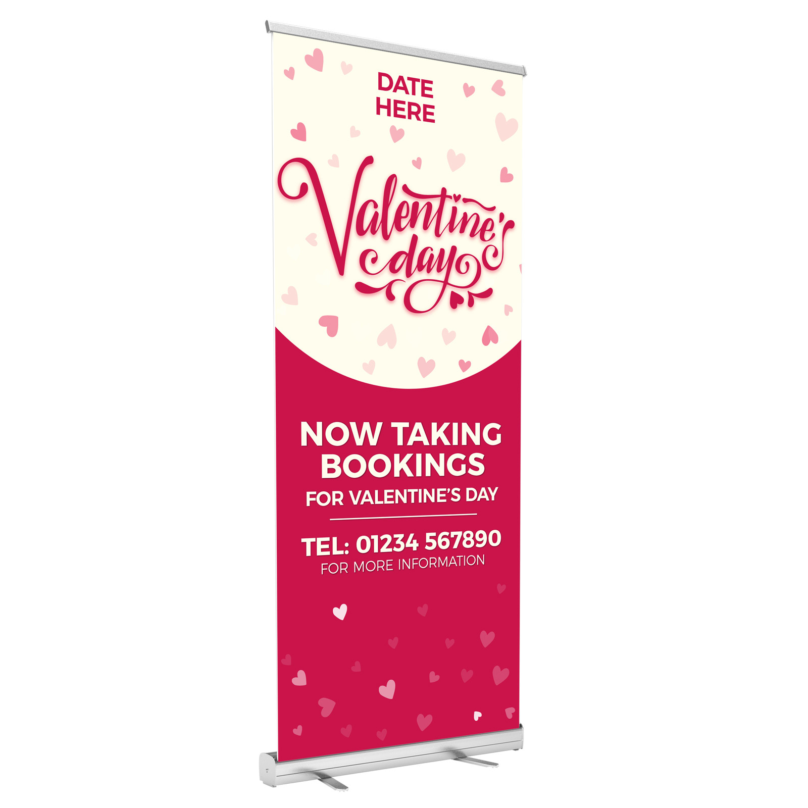 Valentines Taking Bookings Roller Banner