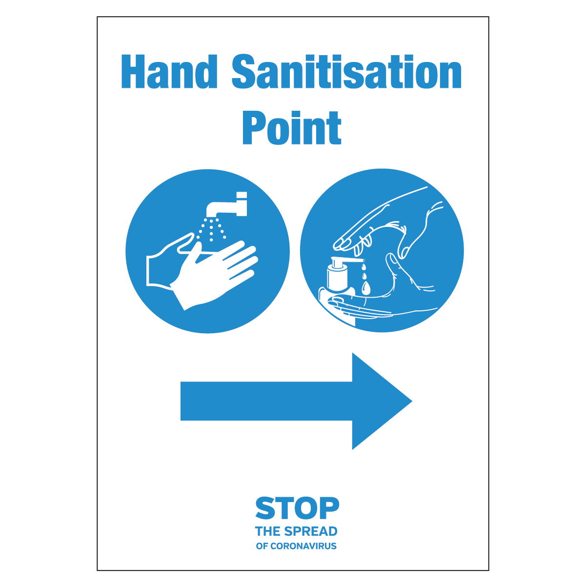 Your nearest Hand Sanitation Point Station arrow right vinyl sticker