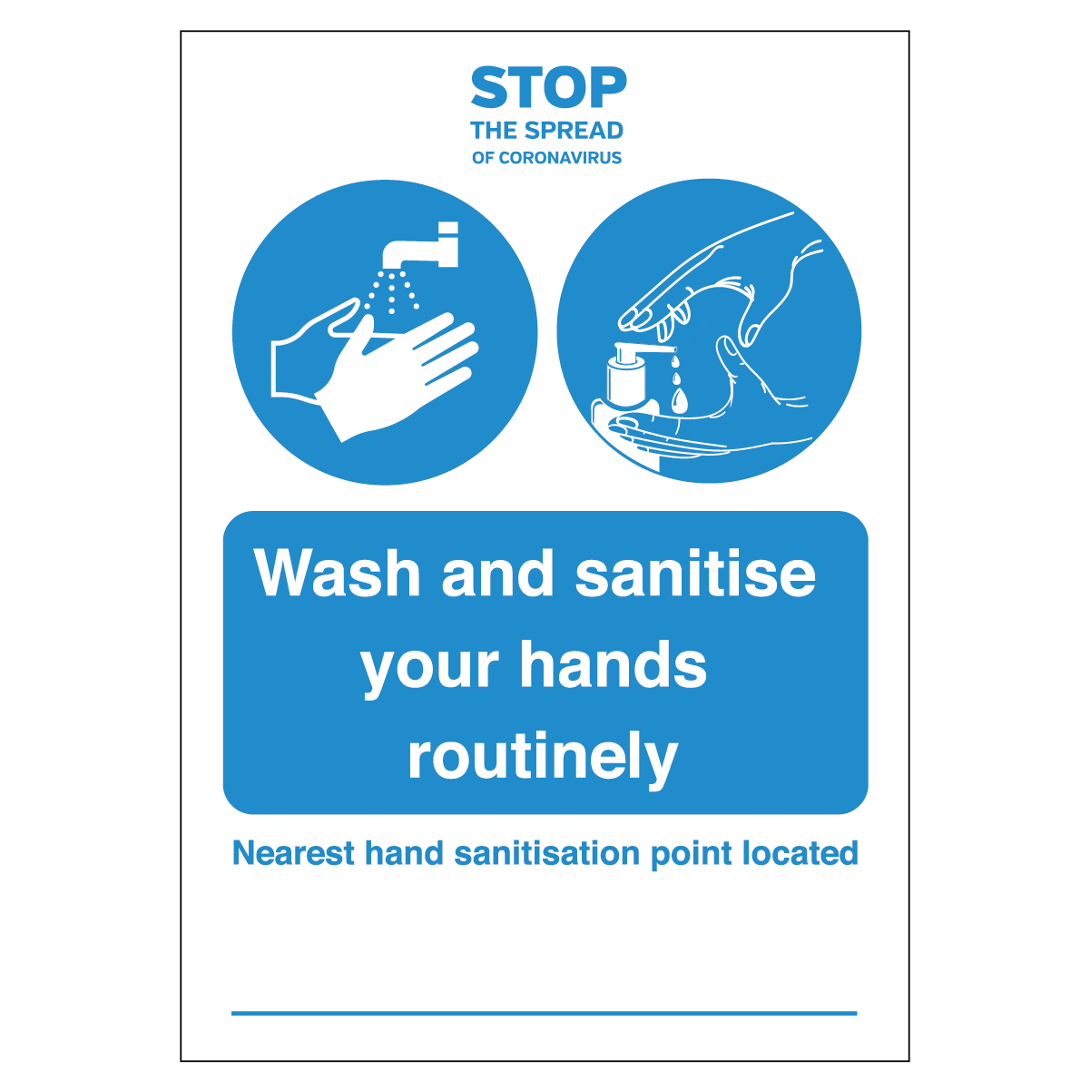 Your nearest Hand Sanitation Point Station is located vinyl sticker