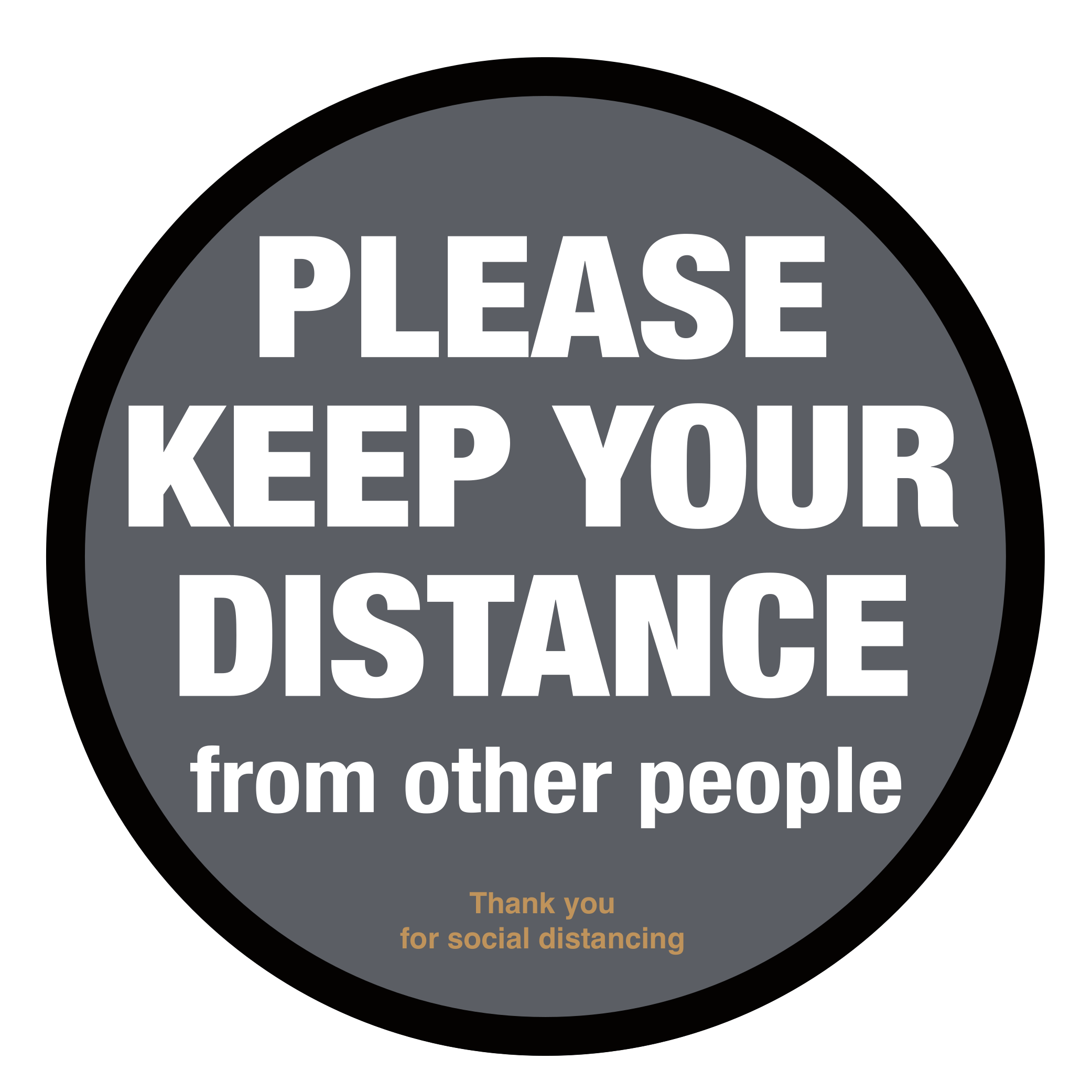 Please keep your distance from other people floor graphic