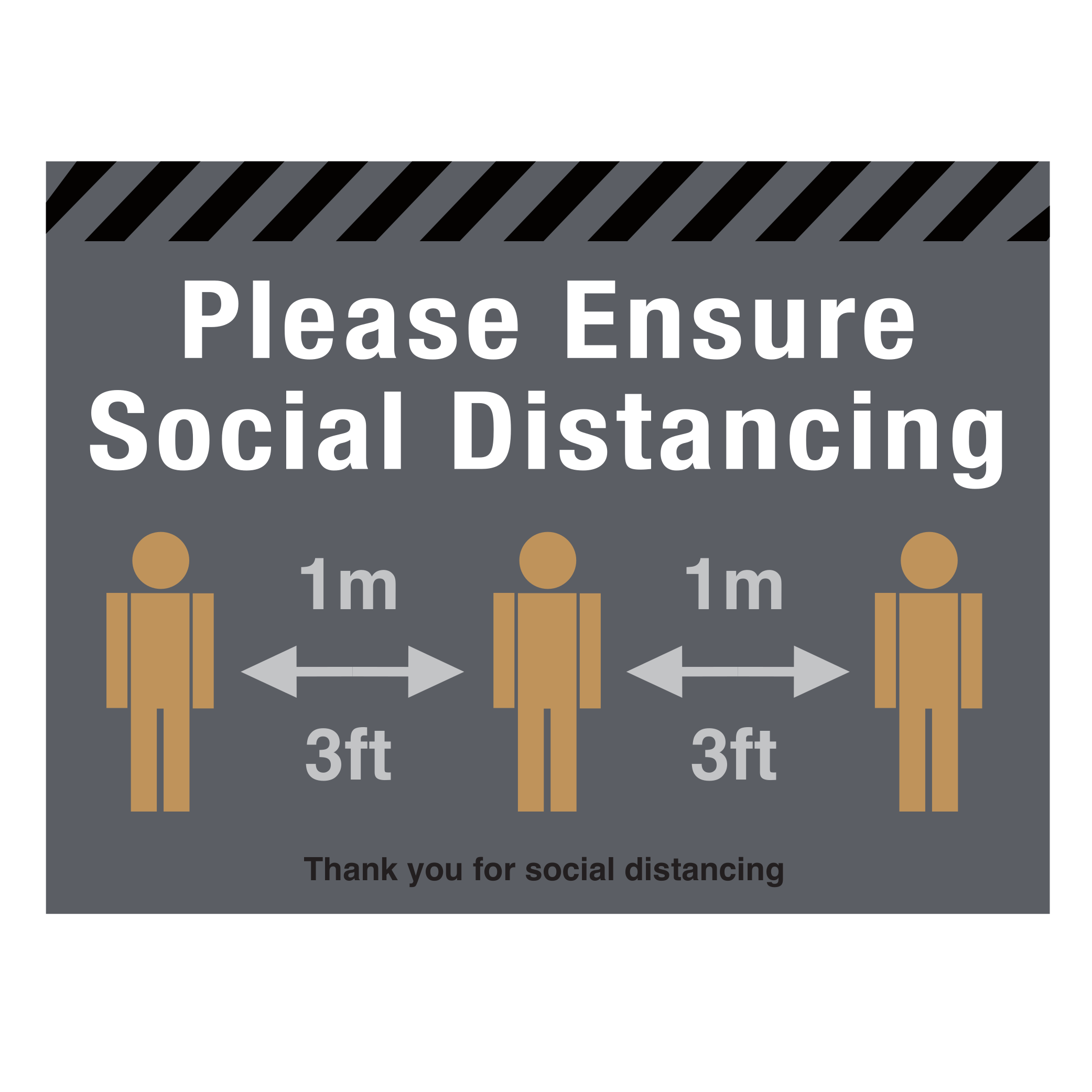 Please ensure social distancing floor graphic