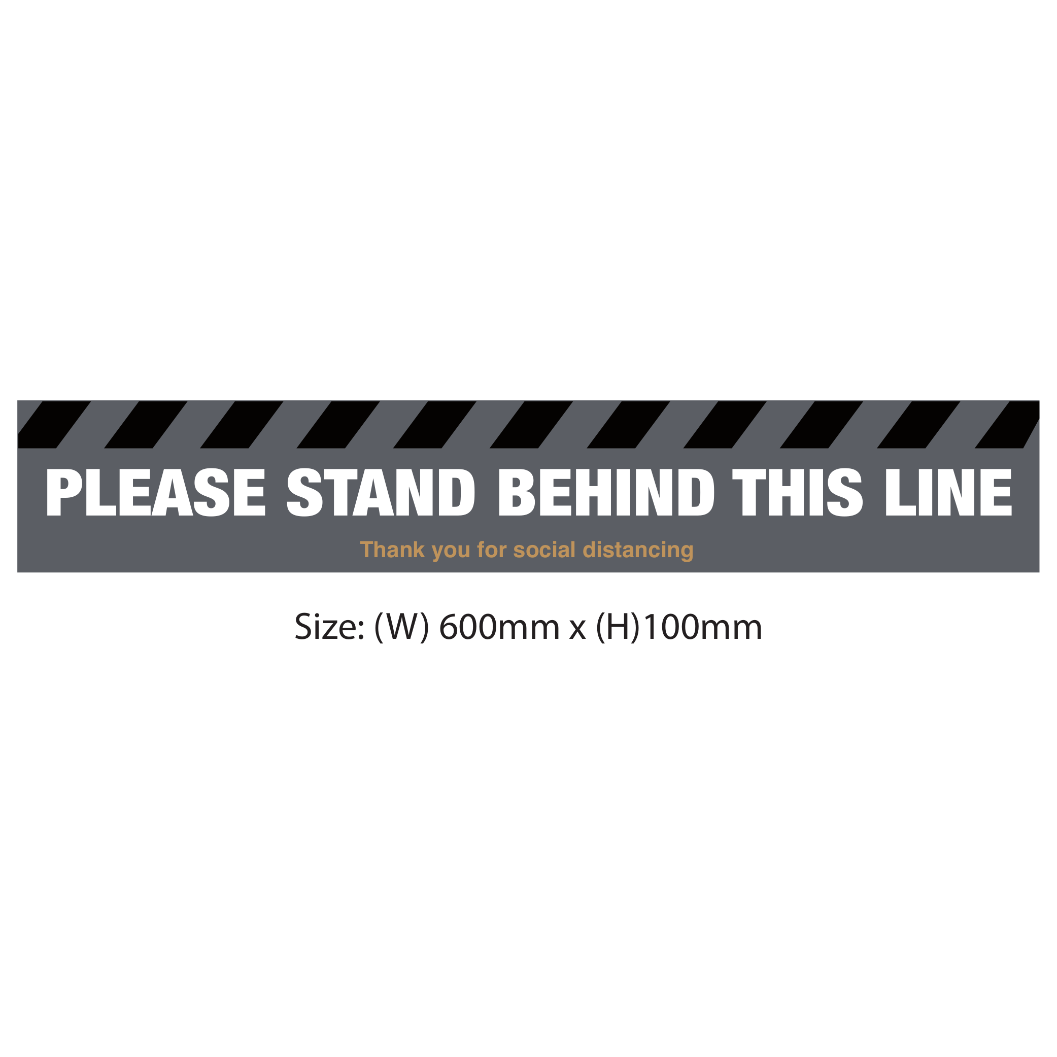 Please stand behind this line floor graphic