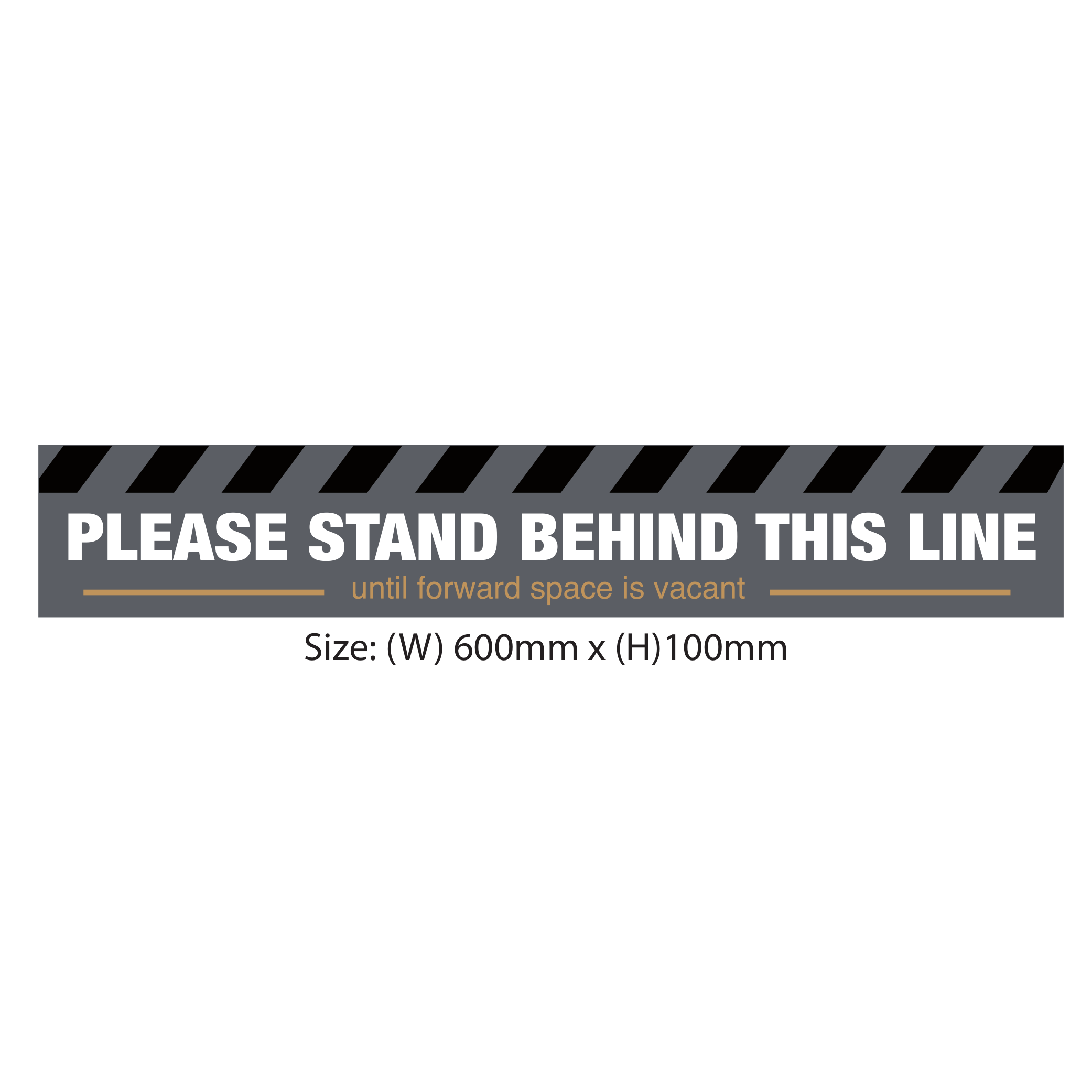 Please stand behind this line until space is vacant floor graphic