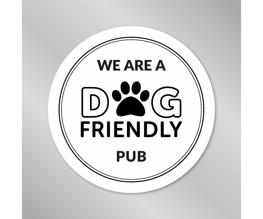 We are a Dog Friendly Pub vinyl window sticker