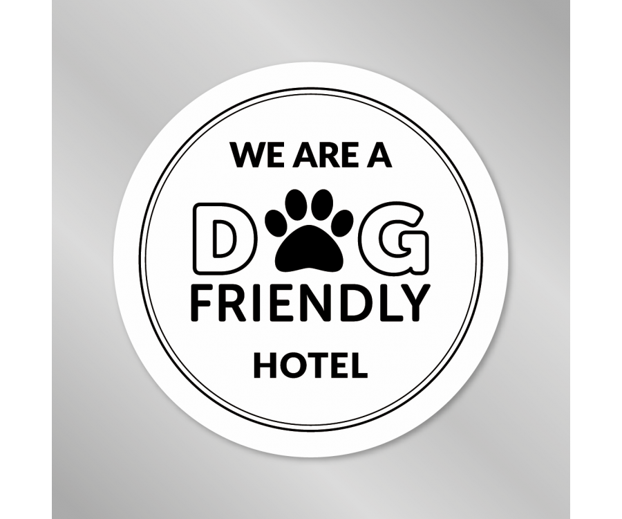 We are a Dog Friendly Hotel vinyl window sticker