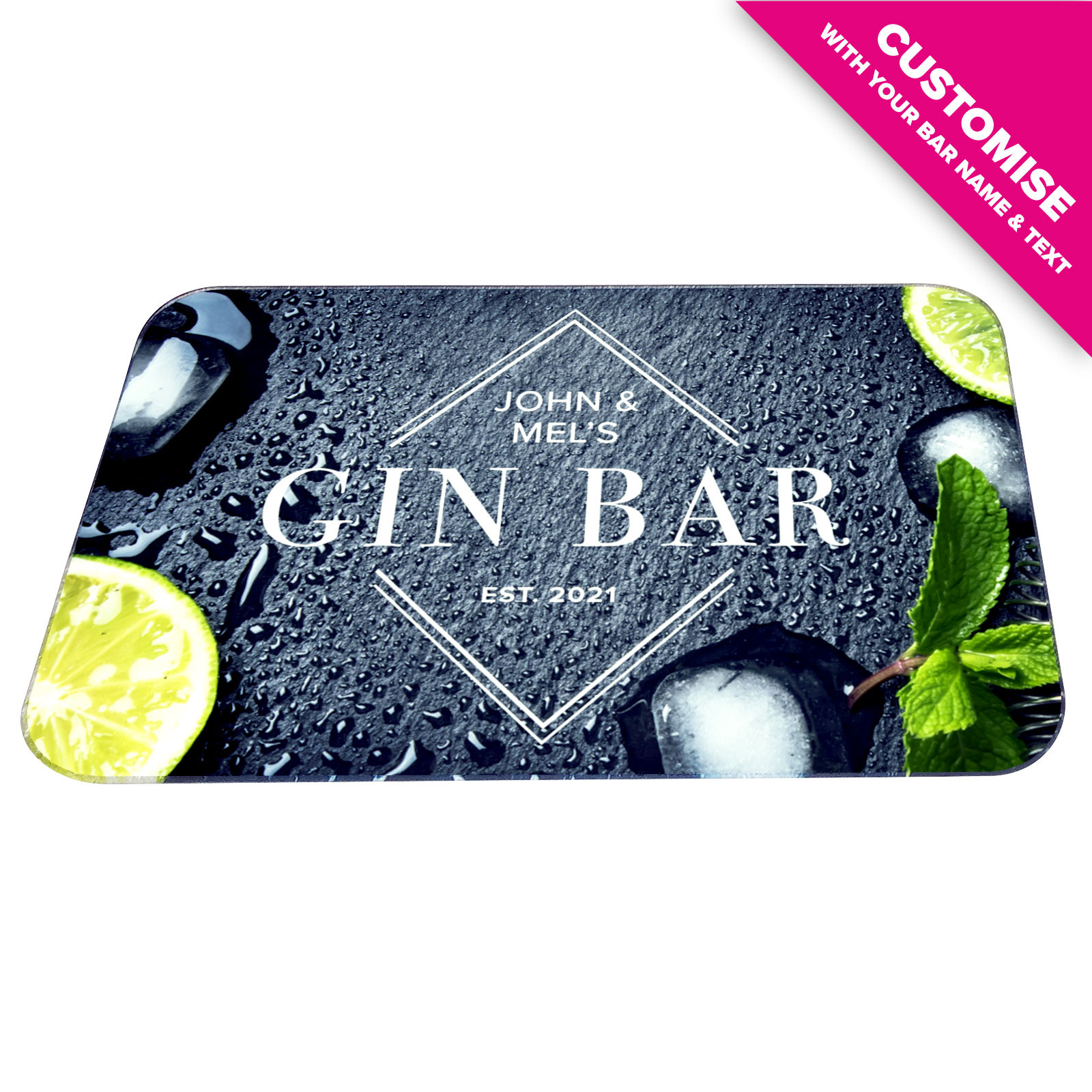 Personalised Glass Chopping Board - Gin - Style 4 - Design 1 