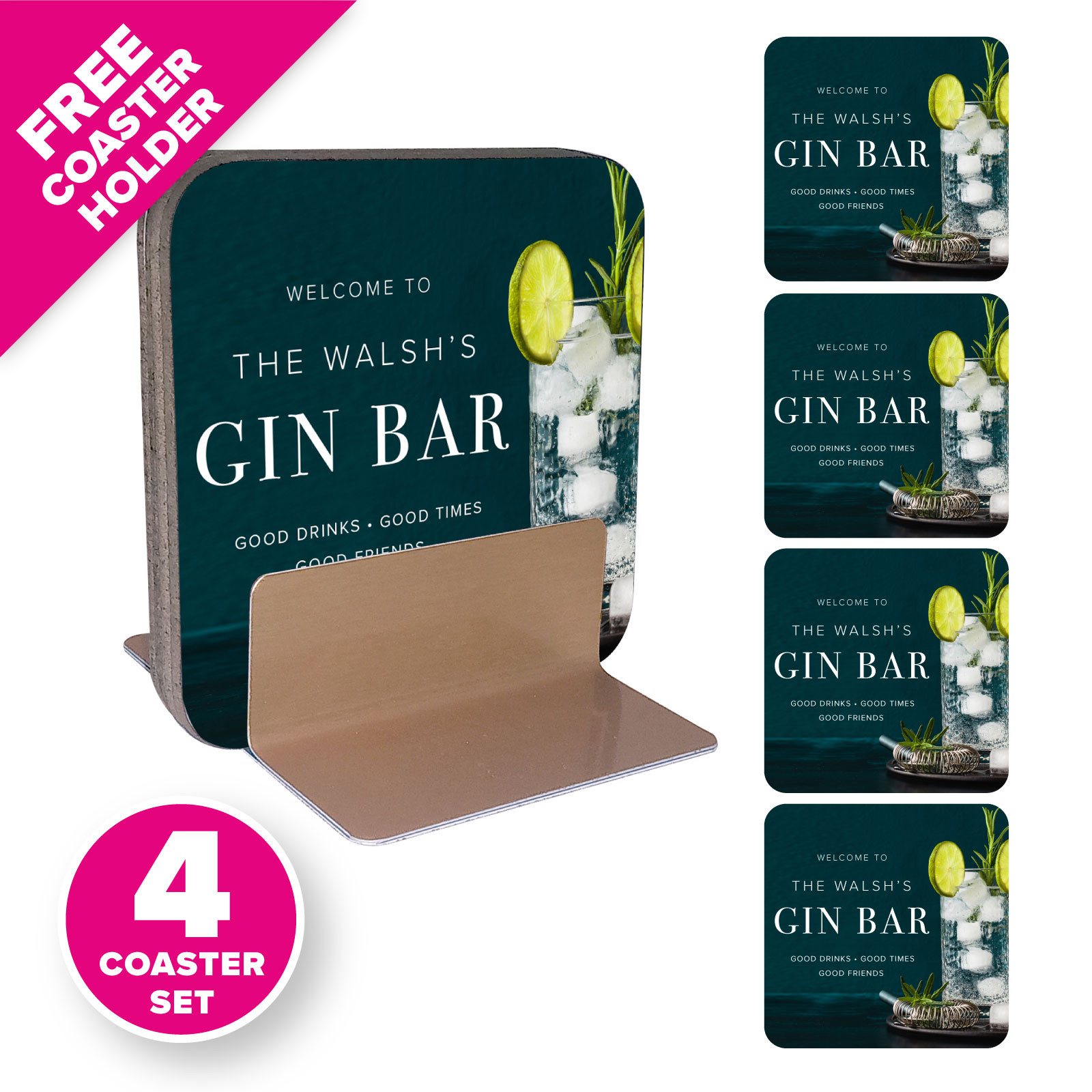 Free bar coasters on sale