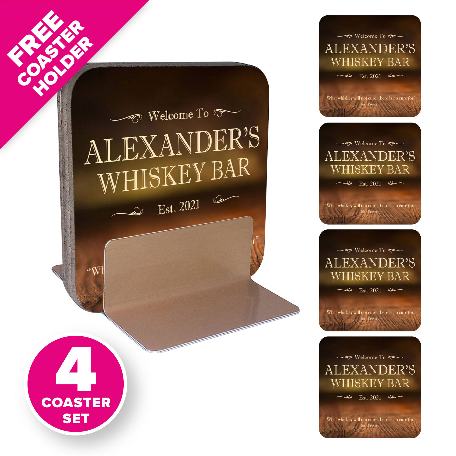 Free bar outlet coasters