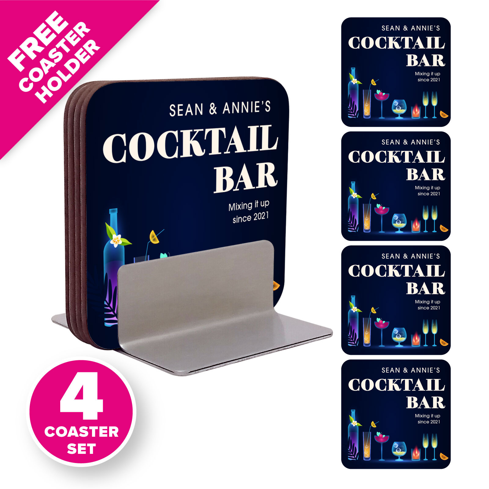 Free bar coasters clearance