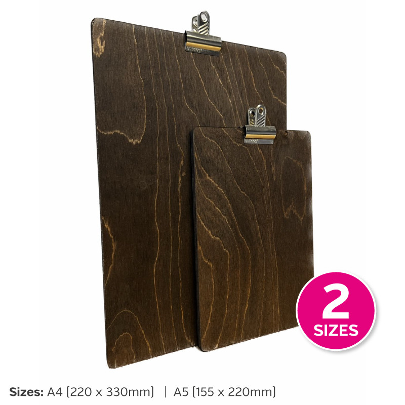 Wooden Clip Board Menu Holder