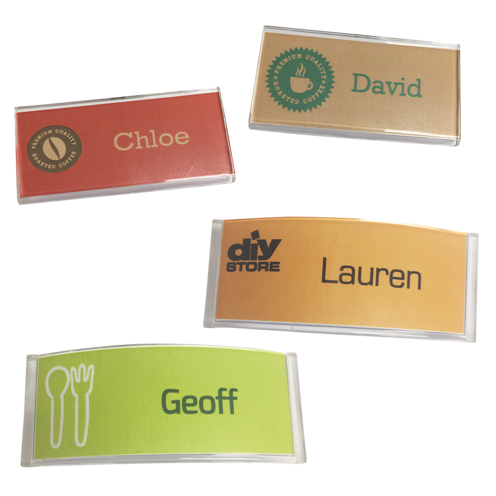 Clear Desktop Printer Name Badge Holders