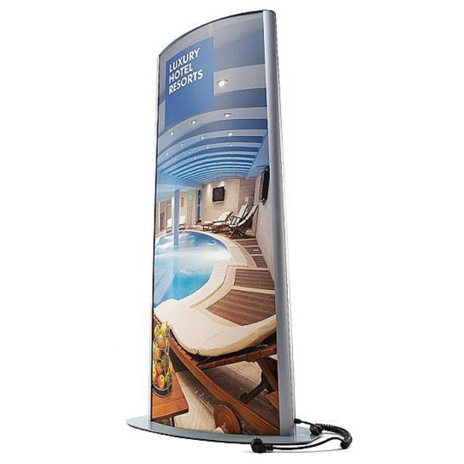 Double Sided Freestanding Illuminated Totem Poster Display