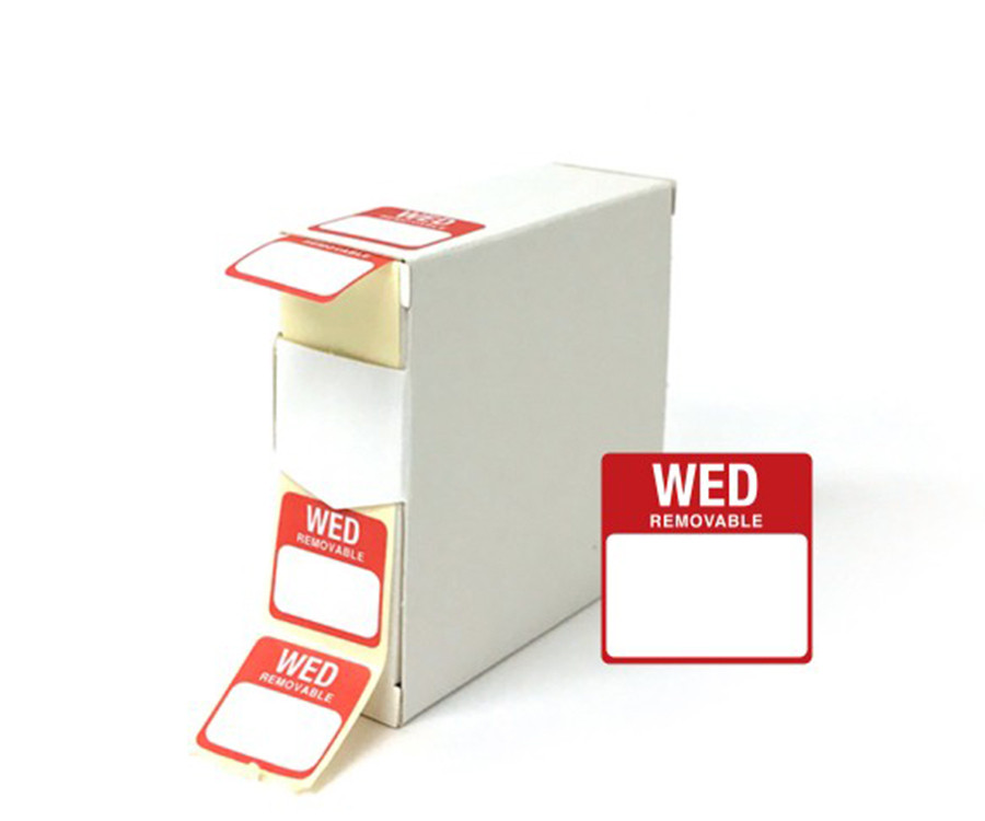 Wednesday Day Dot Food Labels