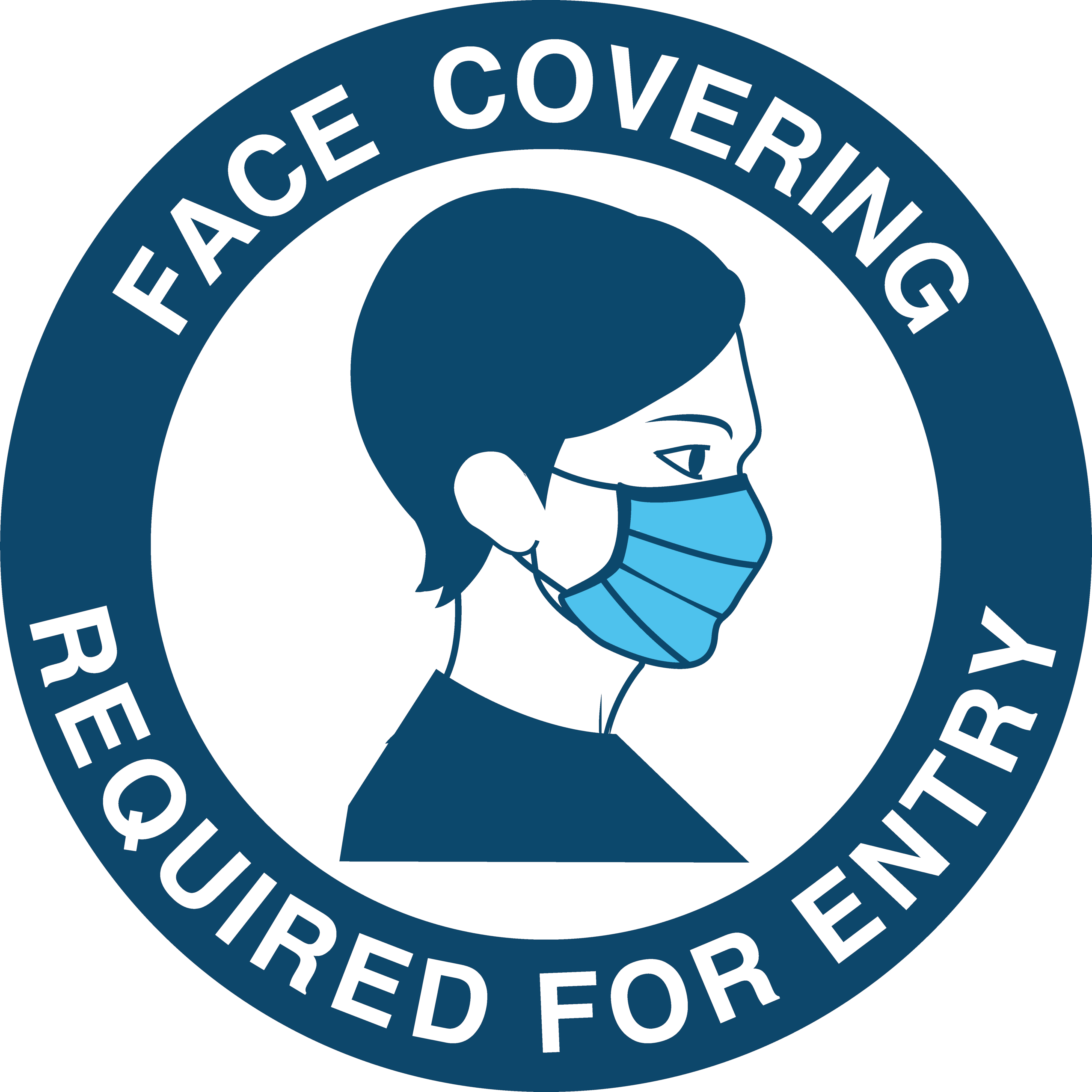 Face Covering Required on Entry Vinyl Sticker