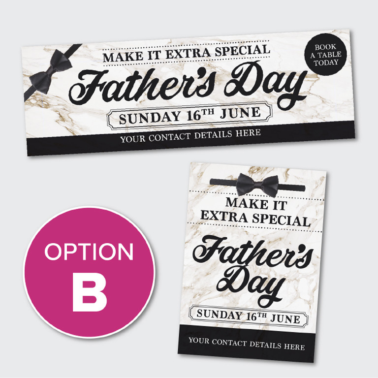 Fathers Day Banner & Poster Bundle Option B