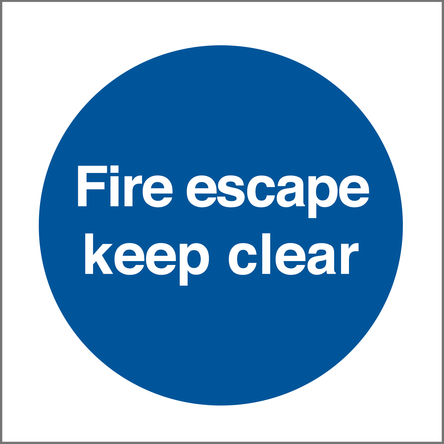 Fire Escape Keep Clear Sticker