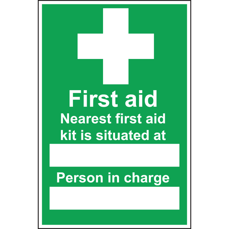 First Aid Box Situated Sign