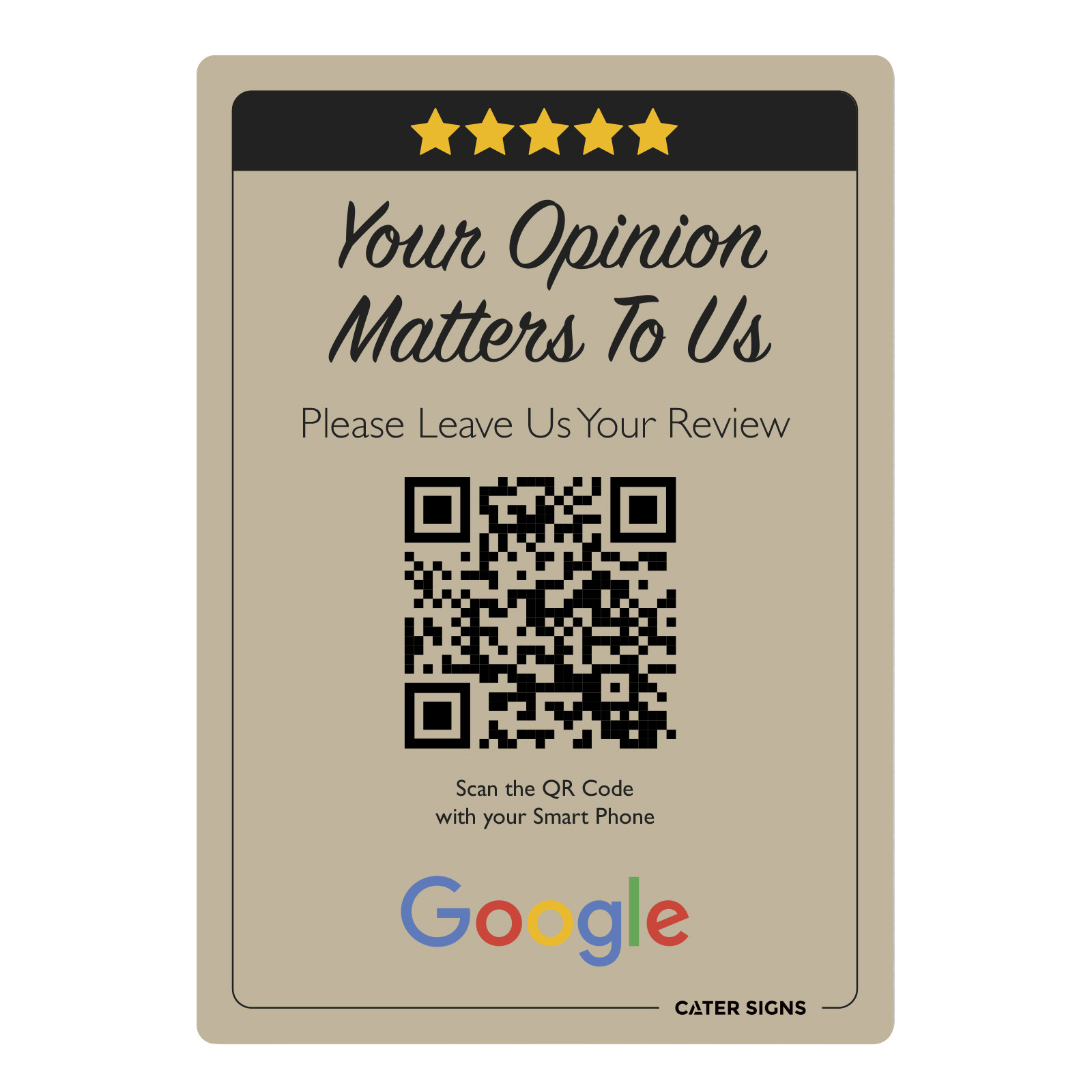 Please Leave Us A Review On Google Sign