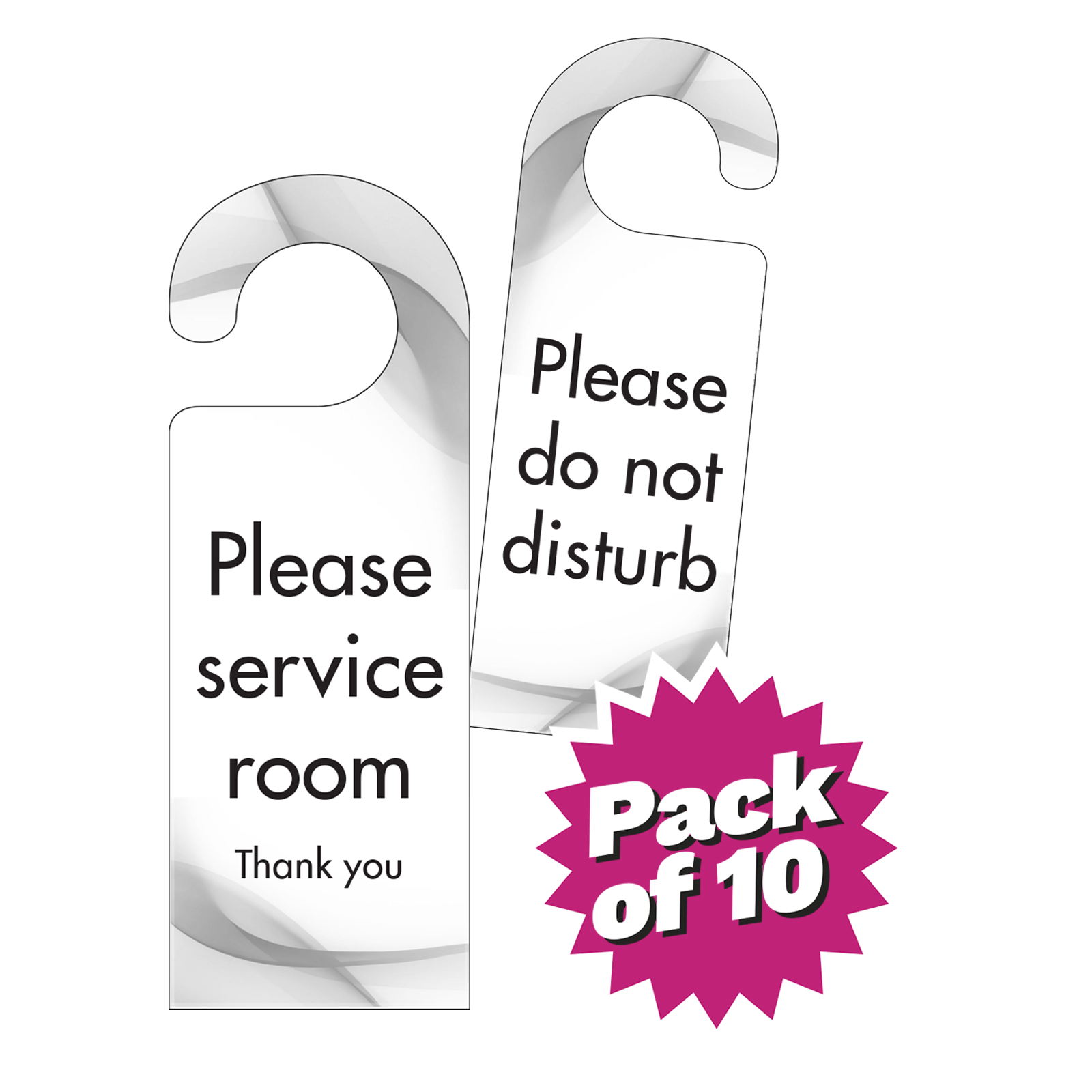 Door Hanger - Do Not Disturb / Please Service - Pack of 10