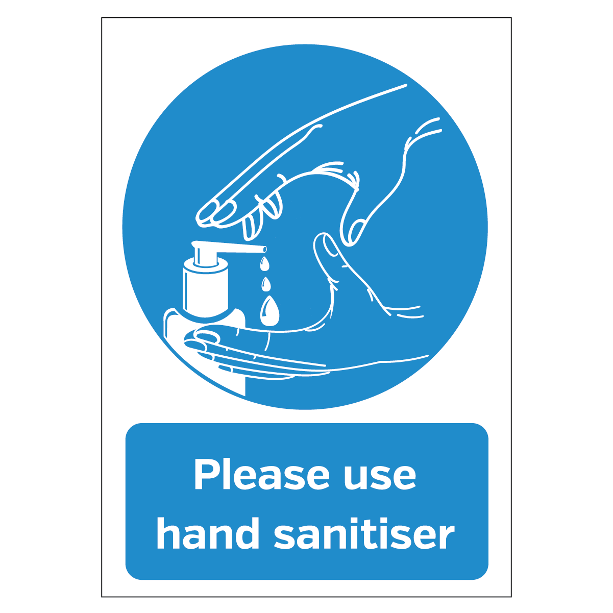 Please use the hand sanitiser provided vinyl sticker