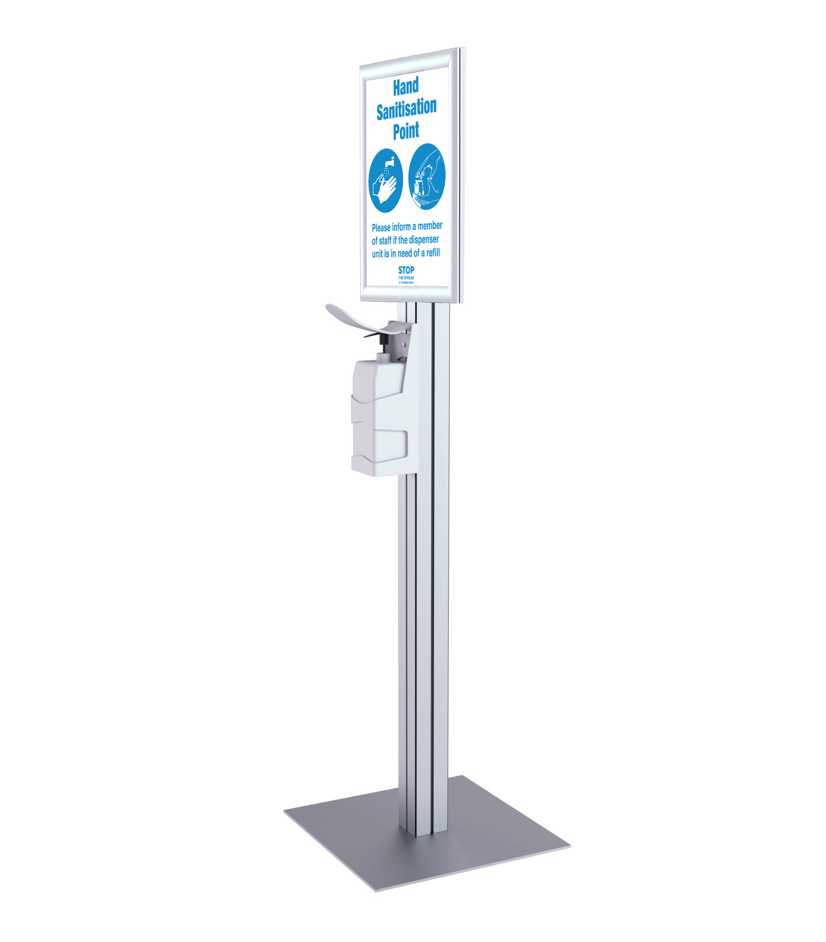 Freestanding Sanitiser Dispenser – A3 Snap Frame