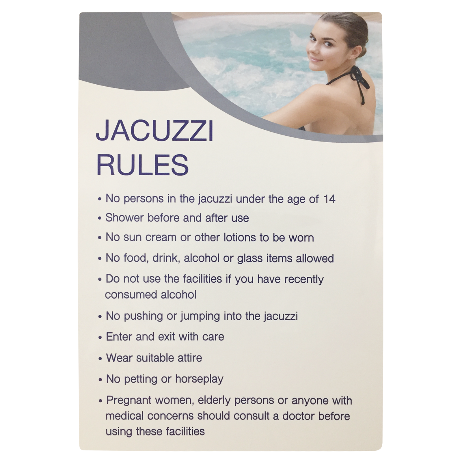 Jacuzzi Rules Notice