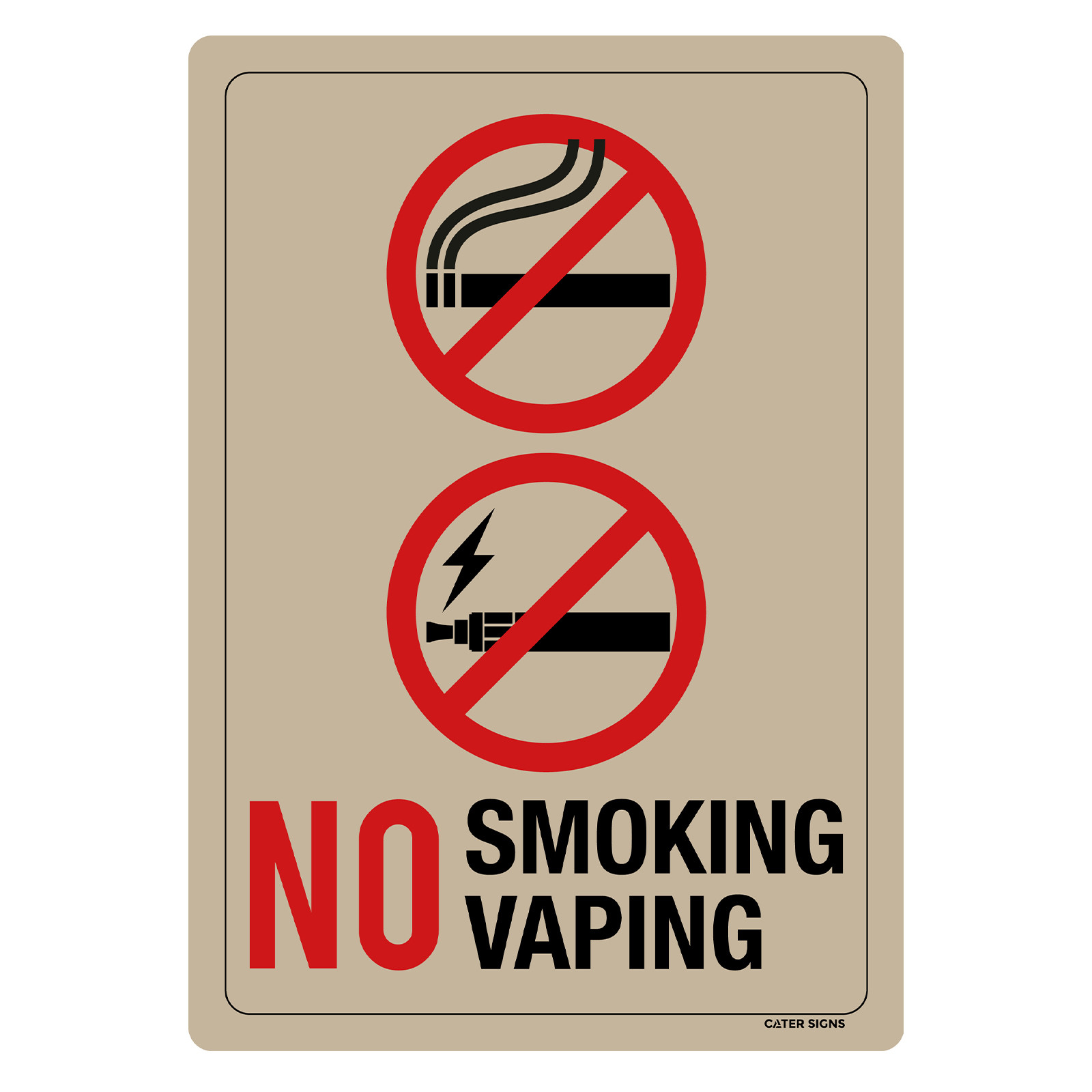 No Smoking / Vaping Bar Sign