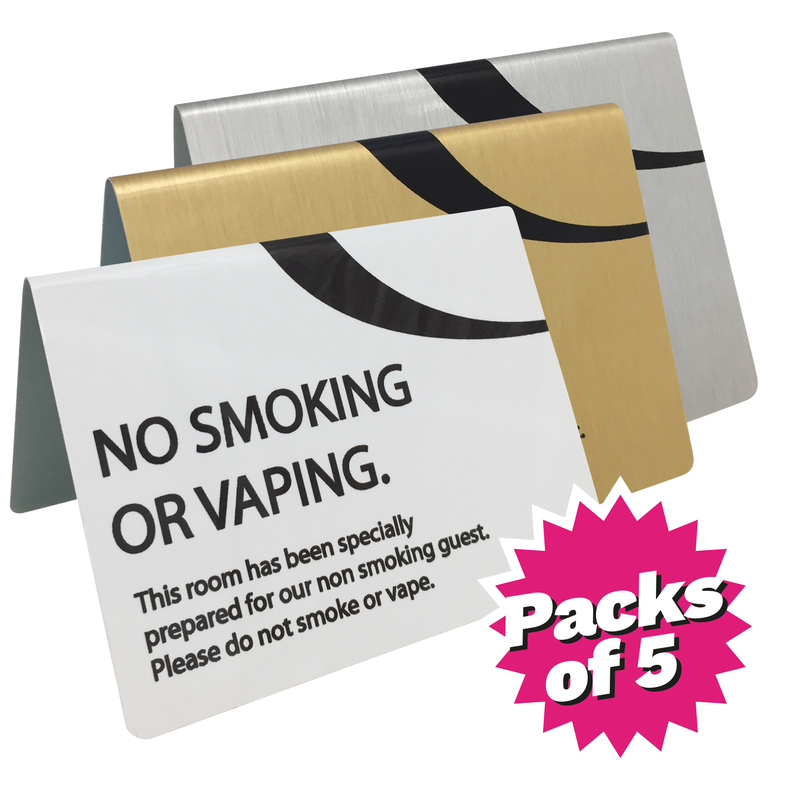 No Smoking or Vaping Tent Notice Packs