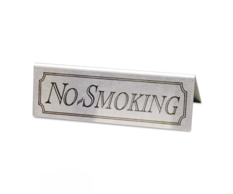 Stainless Steel No Smoking Table Notice