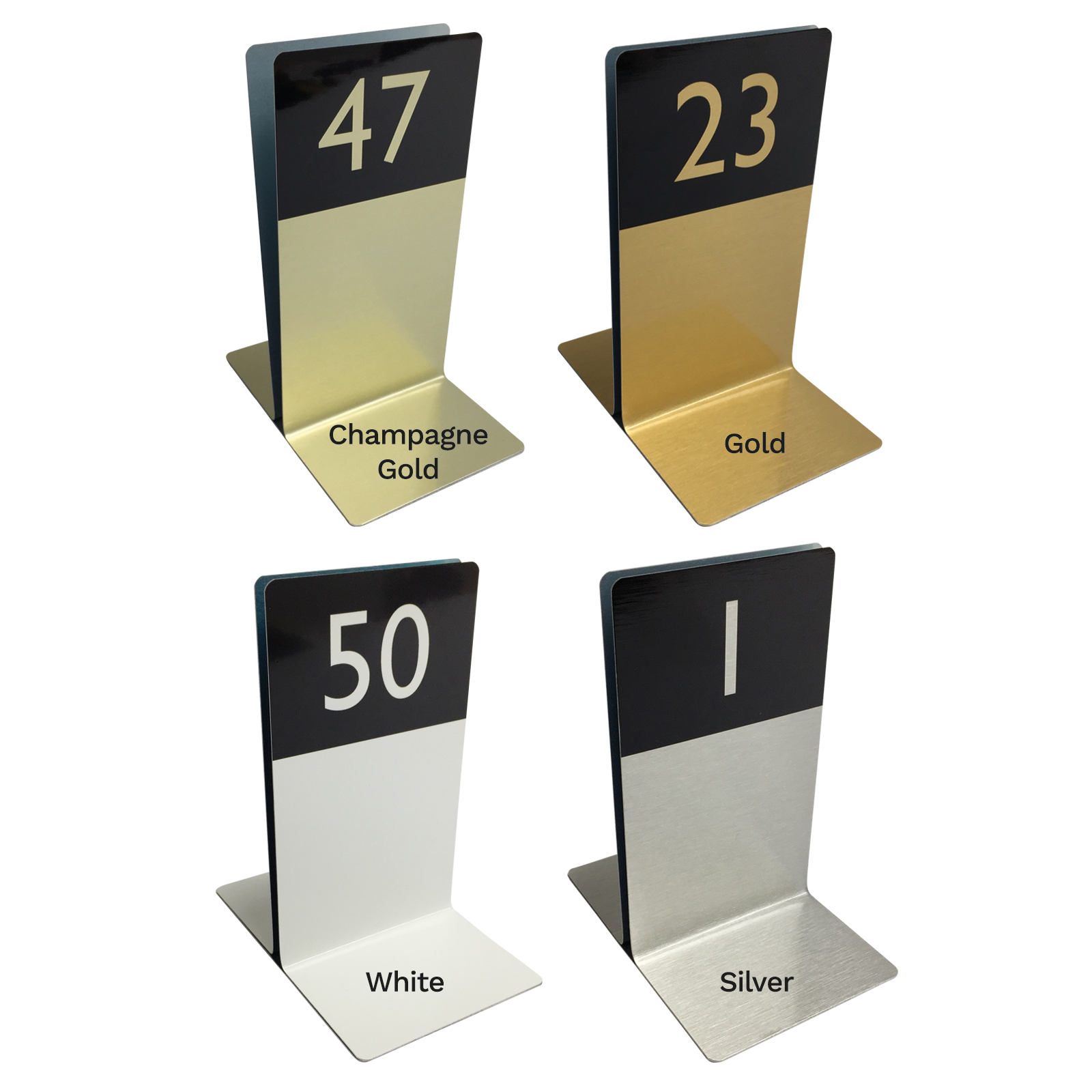 Numbered Metal Menu Holders - Single Channel Holder