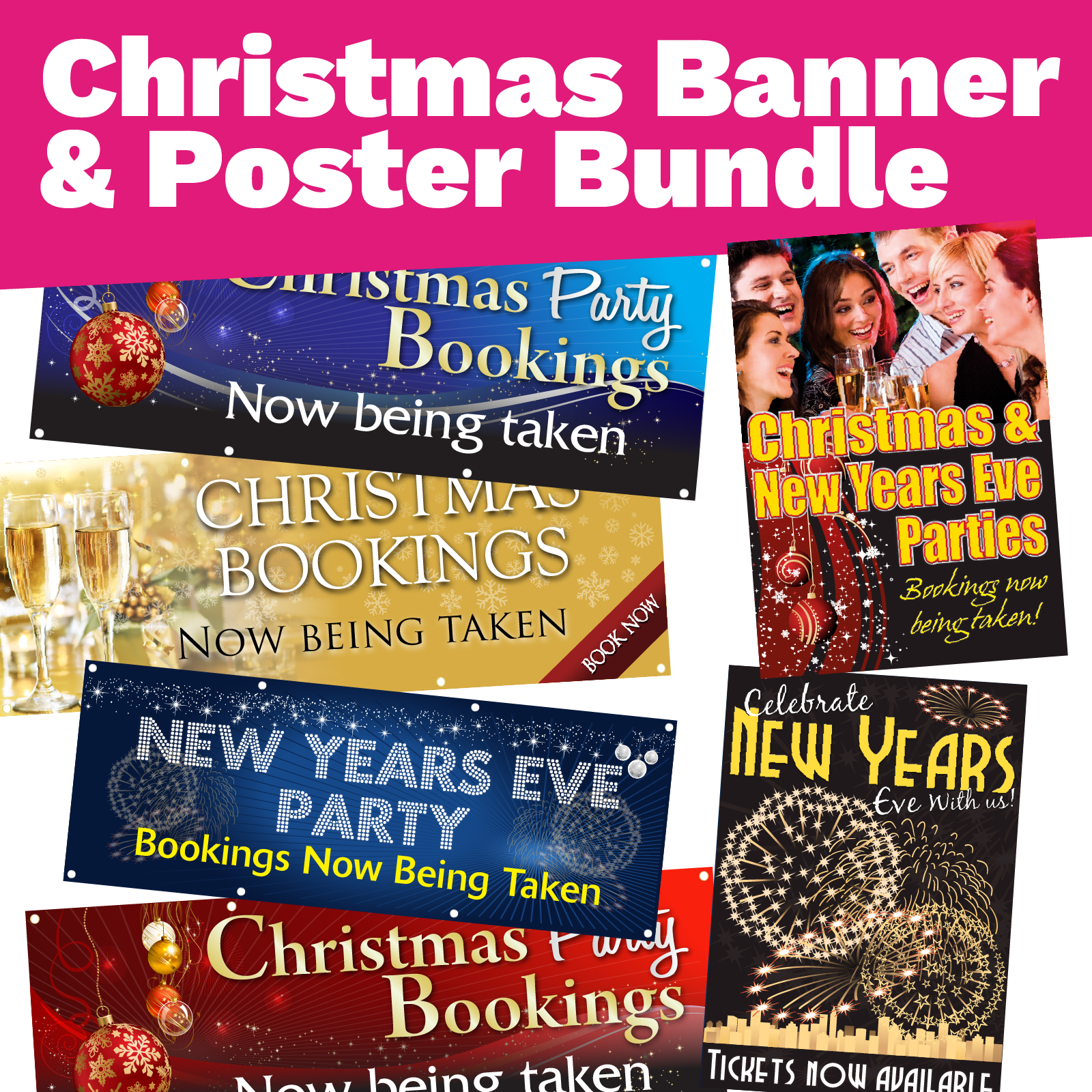 Christmas Banner and Posters Point of Sale Bundle