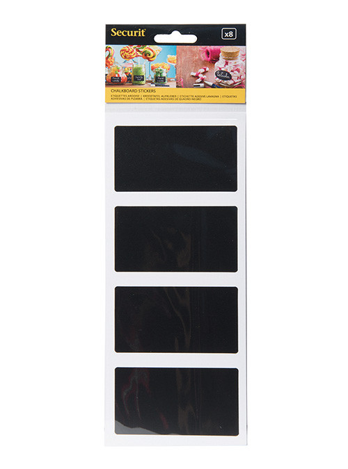 Pack of 8 Rectangle Self-Adhesive Chalkboard Stickers