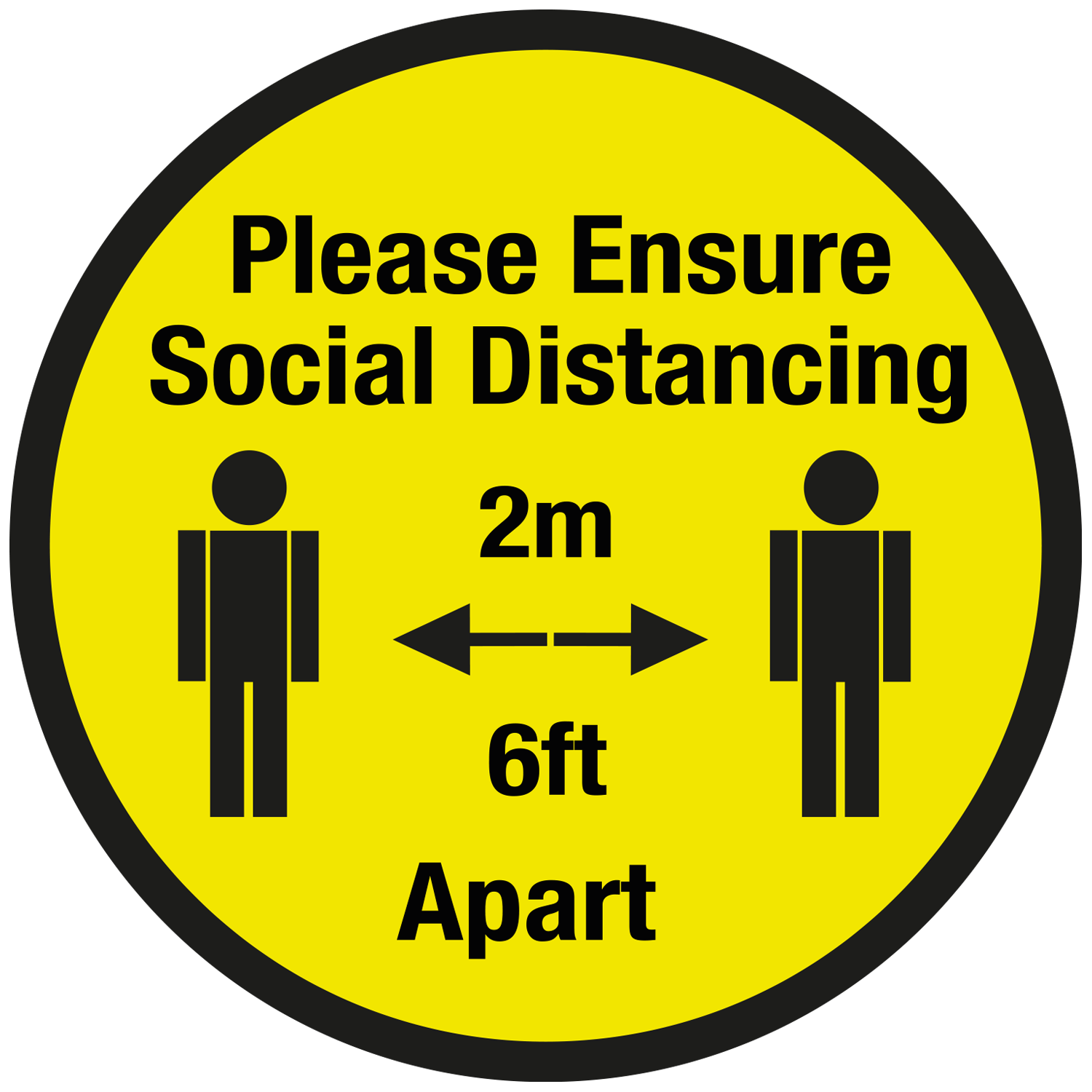 Please keep your 2 metre social distancing floor sign