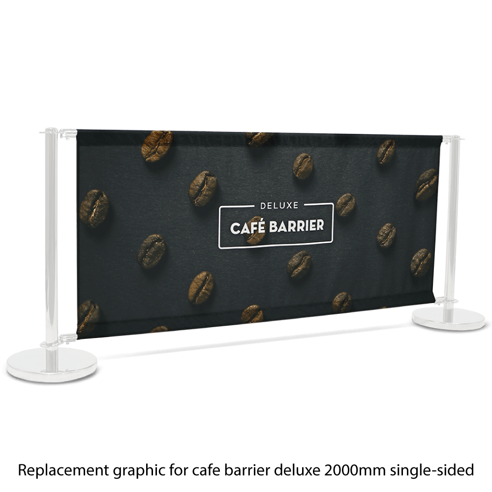 Deluxe Cafe Barrier Replacement Graphic Single Sided