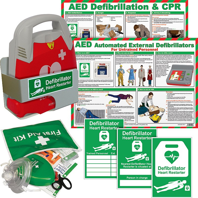 Defibrillator Schiller FRED PA1 AED Automatic Bundle with Bracket