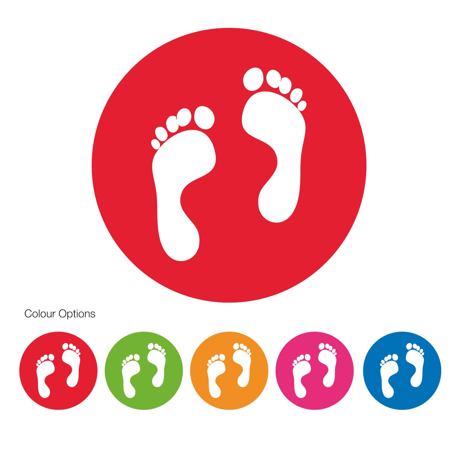 School Social Distancing Feet Symbol circular Floor Markers / Graphics