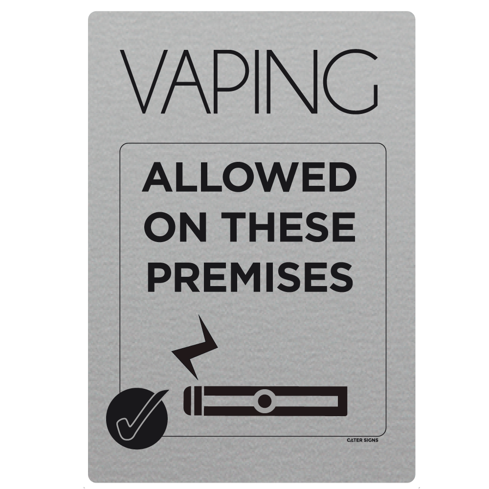 Vaping Allowed On These Premises Notice