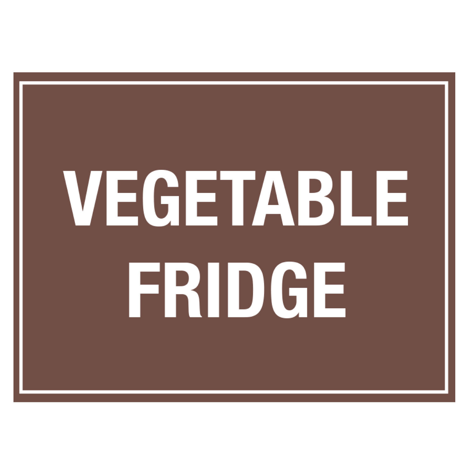 Vegetables Fridge Storage Sign