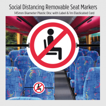 Do not sit here Removable seat marker with elasticated cord - SD243